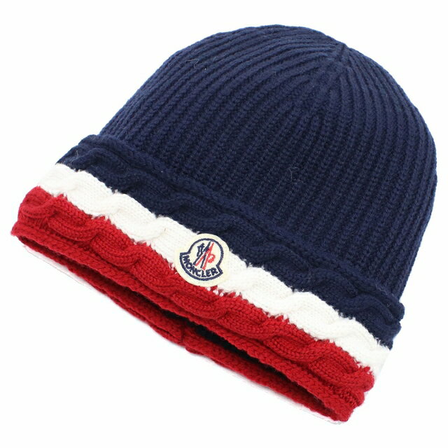 ��󥯥졼�� �˥åȥ���å� �٥ӡ� MONCLER ����100% �����ꥢ 3B00009 �ͥ��ӡ��� �ޥ�����顼 ��ʪ ���٤��ǥ�