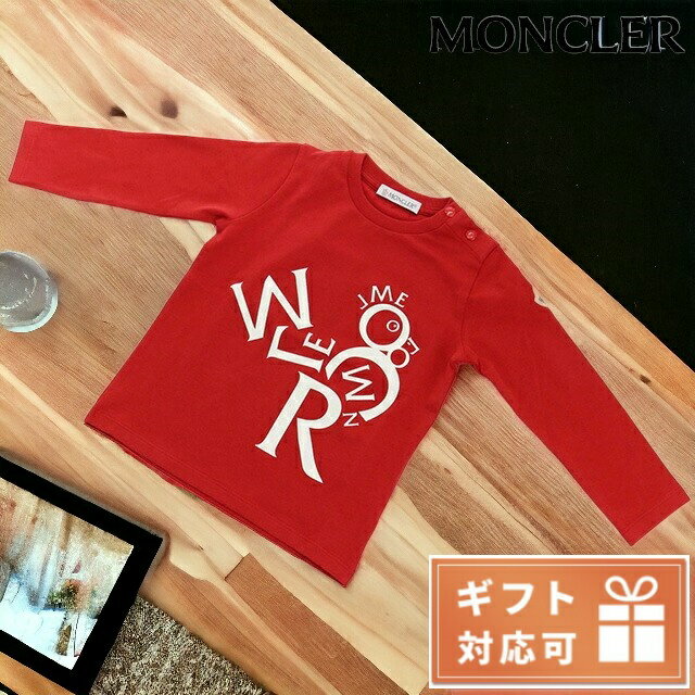 子供服 キッズ 女の子 男の子 高級 ブランド 出産祝い ギフト おしゃれ モンクレール Tシャツ ベビー MONCLER 8D70620 レッド系 ファッション 選べるモデル