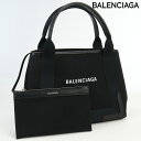 【中古】 バレンシアガ トートバッグ レディース ブランド BALENCIAGA ネイビーカバス S コットンキャンバス 339933 ブラック