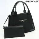 【中古】 バレンシアガ トートバッグ レディース ブランド BALENCIAGA ネイビーカバス スモール コットンキャンバス 339933 ブラック