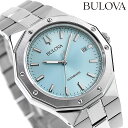 【トートバック付】 ブローバ クラシック 自動巻き 腕時計 ブランド メンズ BULOVA 96B462 アナログ アイスブルー おしゃれ 防水 プレゼント 男...
