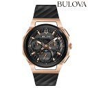 【トートバック付】 ブローバ カーブ ハイプレシジョンクォーツ 腕時計 ブランド メンズ クロノグラフ オープンハート BULOVA 98A185 アナログ ブ...