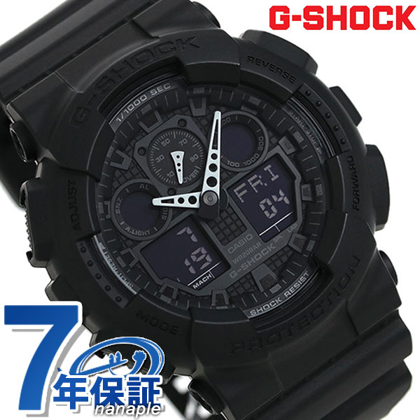 ＼先着2000円OFFクーポンにさらにポイントUP／ gショック ジーショック G-SHOCK ブラック 黒 GA-100-1A1DR Newコンビネーションモデル フルブラック 黒 CASIO カシオ 腕時計 メンズ ギフト 父の日 プレゼント 実用的