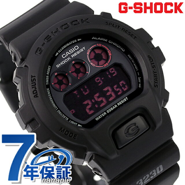 ＼6/5限定★さらに+3倍に2000円OFFクーポン／ gショック ジーショック G-SHOCK ブラック 黒 DW-6900MS-1DR MAT BLACK RED EYE CASIO カシオ 腕時計 ブランド メンズ ギフト 父の日 プレゼント 実用的