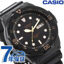 \さらに+9倍で最大50倍/ カシオ 腕時計 チープカシオ デイデイト 海外モデル オールブラック オレンジ CASIO MRW-200H-1EVDF チプカシ...
