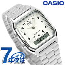 \2000円OFFクーポン&さらに+9倍/ カシオ 腕時計 チープカシオ デュアルタイム AQ-230A-7BDF CASIO ホワイト チプカシ 時計 ブラン...