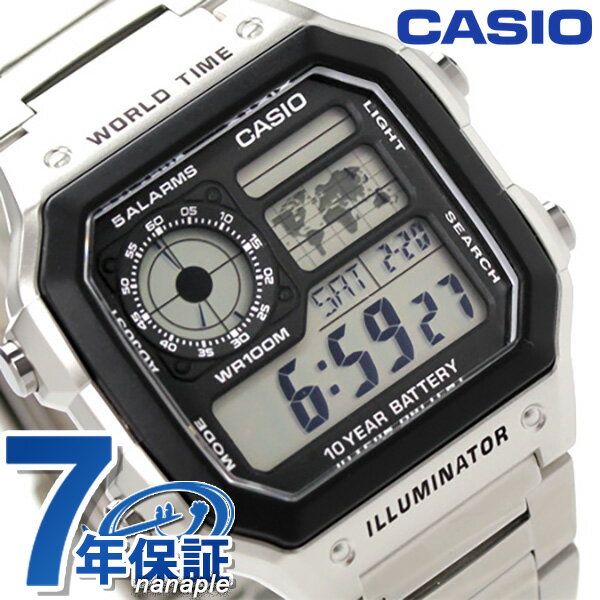 カシオ 腕時計 チープカシオ 海外モデル クオーツ メンズ AE-1200WHD-1AVCF CASIO シルバー チプカシ 時計 ギフト 父の日 プレゼント 実用的