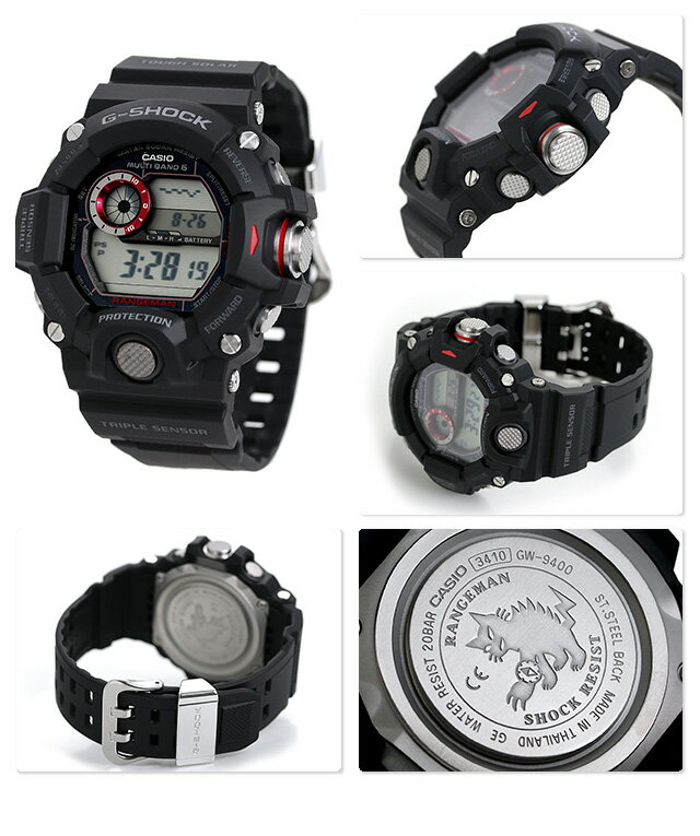 【楽天市場】G-SHOCK 電波 ソーラー CASIO GW-9400-1 レンジマン 腕時計 カシオ Gショック ブラック 時計：腕時計のななぷれ