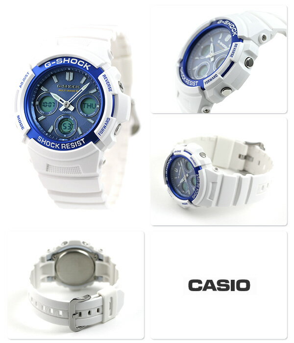 G-SHOCK メンズ 腕時計 AWG-M100SWB-7AER カシオ Gショック ブルー×ホワイト