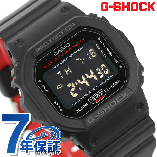 gショック ジーショック G-SHOCK DW-5600HR-1DR ブラック 黒 ＆ レッド CASIO カシオ 腕時計 ブランド メンズ ギフト プレゼント 実用的のサムネイル