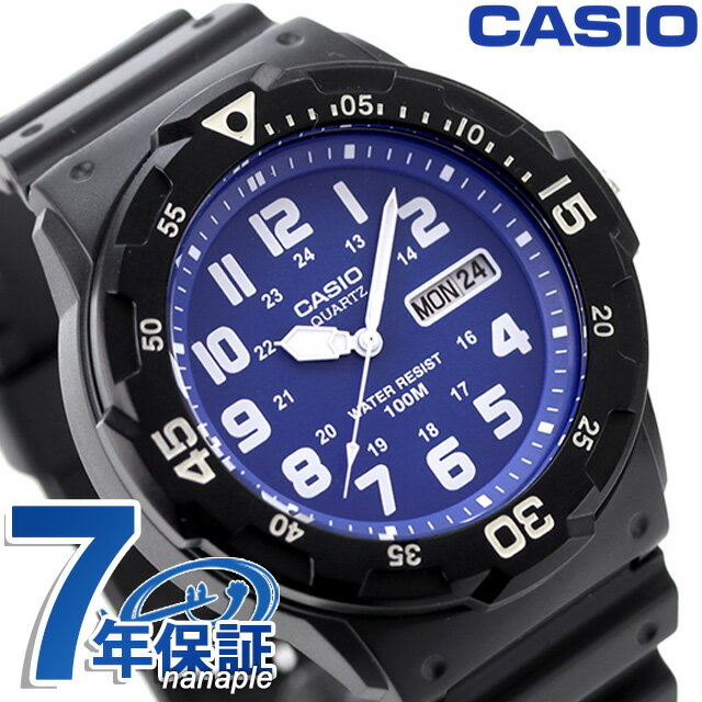 ＼先着2000円OFFクーポンにさらにポイントUP／ カシオ 腕時計 ブランド チープカシオ デイデイト MRW-200H-2B2VDF CASIO ブルー×ブラック チプカシ 時計 プレゼント ギフト