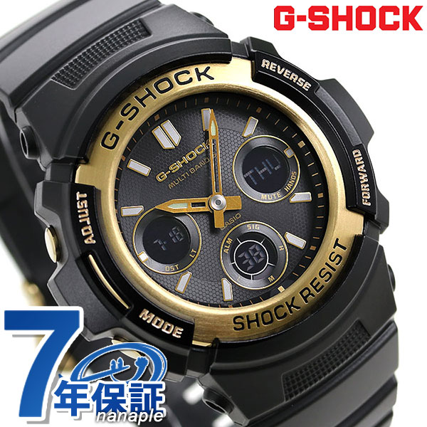 G-SHOCK ブラック＆ゴールドシリーズ 電波ソーラー 腕時計 AWG-M100SBG-1A...