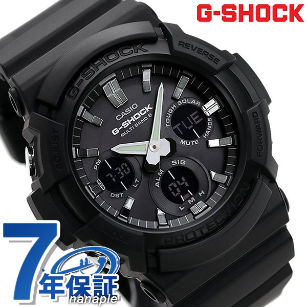 カシオ G-SHOCK 腕時計（メンズ） ＼スーパーSALE限定★さらに2000円OFFクーポン／ gショック ジーショック G-SHOCK ブラック 黒 電波ソーラー GAW-100B-1AER オールブラック 黒 CASIO カシオ 腕時計 ブランド メンズ 中学生 高校生 ギフト 父の日 プレゼント 実用的