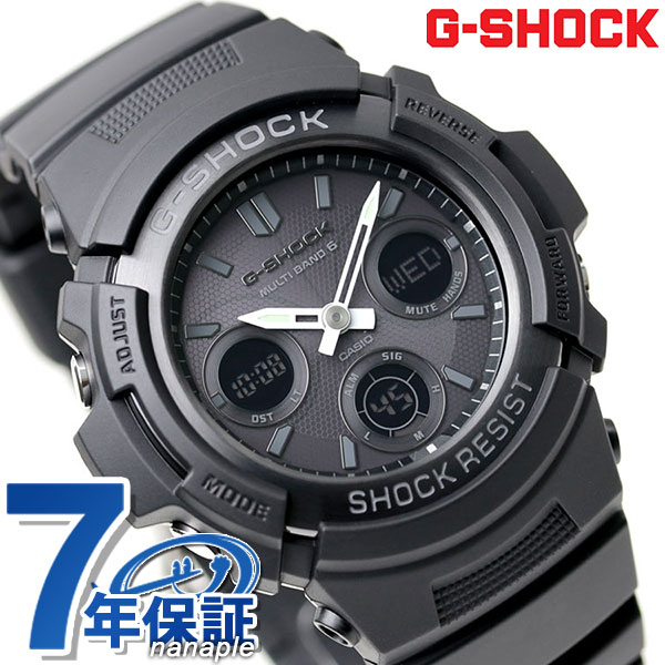 ＼27日02時まで★先着2000円OFFクーポン／ gショック ジーショック G-SHOCK ブラック 黒 電波ソーラー AWG-M100B-1ACR アナデジ オールブラック 黒 CASIO カシオ 腕時計 ブランド メンズ ギフト 父の日 プレゼント 実用的