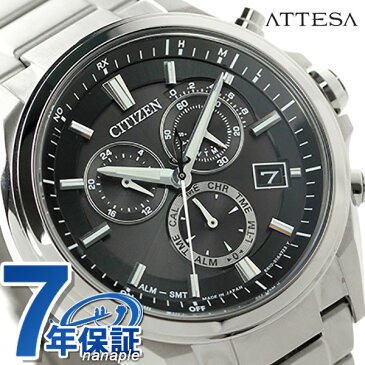 AT3050-51E シチズン アテッサ エコドライブ 電波時計 メンズ 腕時計 チタン クロノグラフ CITIZEN ATTESA ブラック 黒 時計