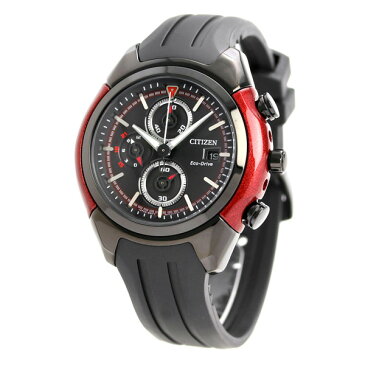 シチズン 逆輸入 海外モデル クロノグラフ エコドライブ CA0287-05E CITIZEN 腕時計 ブラック×レッド 時計【あす楽対応】