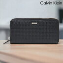 \全品7倍★8/7限定/ カルバンクライン 長財布 メンズ CALVIN KLEIN Zip Aroiund Wallet 革 レザー 小銭入れあり レザー 3...
