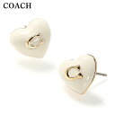 コーチ ピアス レディース ブランド COACH スタッド ハート 両耳用 479226 GLD 100 ホワイト ゴールド アクセサリー 敬老の日ギフト