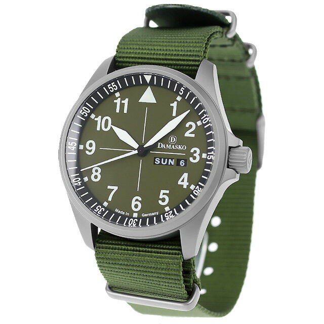ダマスコ ハンティング 自動巻き 腕時計 メンズ DAMASKO DH3.0 N アナログ オリーブグリーン グリーン ドイツ製 ブランド おしゃれ 防水 プレゼント 男性 実用的