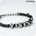 ディーゼル ブレスレット メンズ レディース ブランド DIESEL チェーン ステンレススチール DX1486060 ブラック シルバー アクセサリー