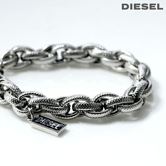 乐天商城 - ディーゼル ブレスレット メンズ レディース ブランド DIESEL チェーン ステンレススチール DX1514040 シルバー アクセサリー
