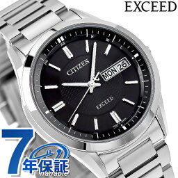 エクシード シチズン エクシード デイデイトモデル 電波ソーラー AT6030-51E CITIZEN EXCEED メンズ 腕時計 ブランド チタン ブラック 時計 プレゼント ギフト