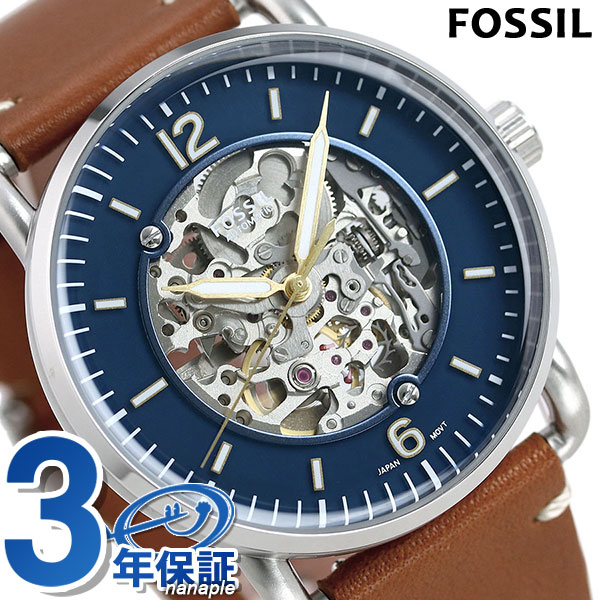 【500円割引クーポンにポイント最大32倍】 FOSSIL フォッシル 腕時計 メンズ 自動巻き 革ベルト ME3159 コミューター COMMUTER 【あす楽対応】