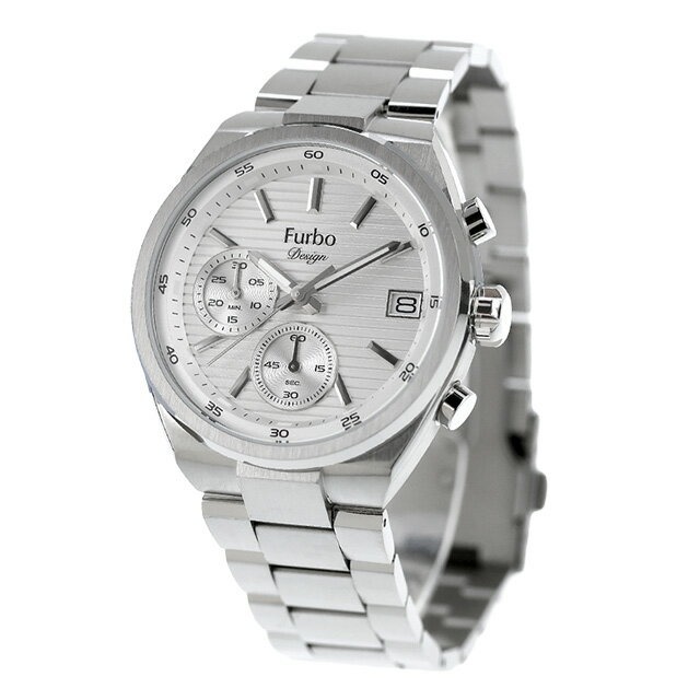 ＼2000円OFF+さらに9倍／ フルボ デザイン Lavora Chronograph クォーツ 電池式 腕時計 ブランド メンズ クロノグラフ Furbo Design NF06W-SSSI 多針アナログ ホワイト 白 おしゃれ 防水 プレゼント 男性 実用的