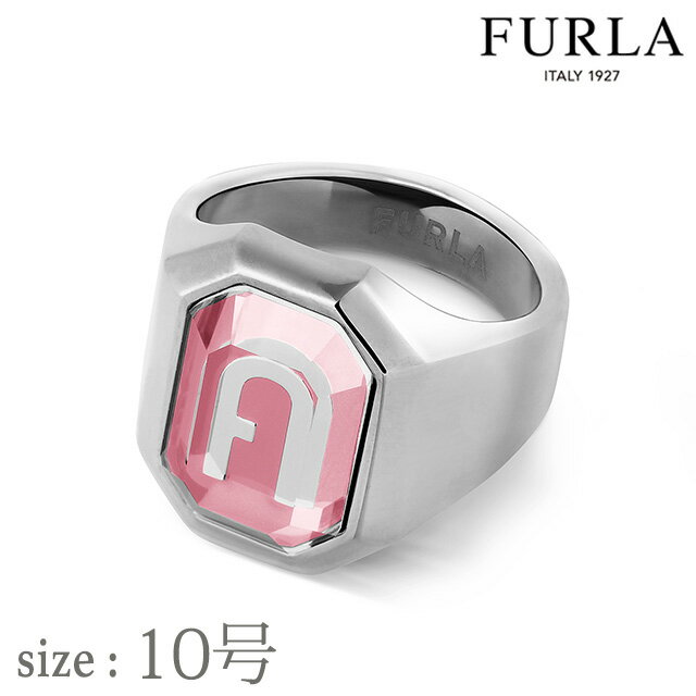 ＼21日10時まで★850円OFFクーポン！全品10%OFF／ フルラ リング レディース ブランド FURLA OCTAGONAL RING 10号 ステンレススチール FJ0301RT0 シルバー ピンク アクセサリー