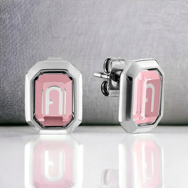 ＼5/18限定★920円OFFクーポン！全品10%OFFにさらに+3倍／ フルラ ピアス レディース ブランド FURLA OCTAGONAL EARRINGS ステンレススチール スタッド 両耳用 FJ0304ETU シルバー ピンク アクセサリー