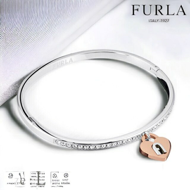 フルラ バングル レディース ブランド FURLA LOVING PADLOCK BRACELET Lサイズ ステンレススチール FJ0..