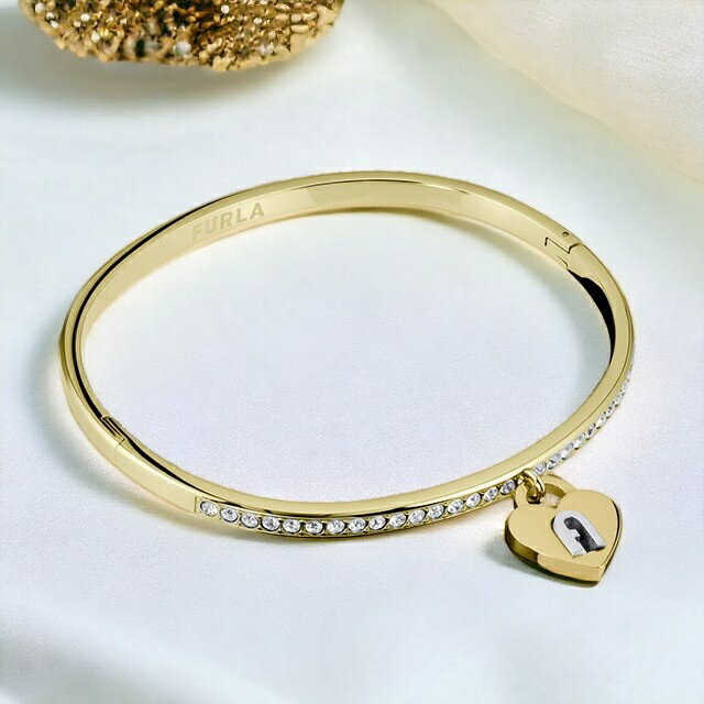 フルラ バングル レディース ブランド FURLA LOVING PADLOCK BRACELET Lサイズ ステンレススチール FJ0..