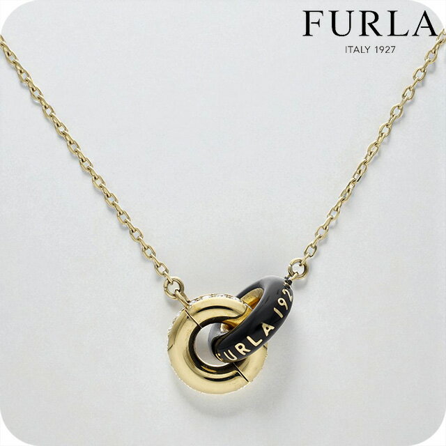 フルラ ネックレス レディース ブランド FURLA 1927 ペンダント リング 2連 FJ1188NTU ゴールド ブラック アクセサリー