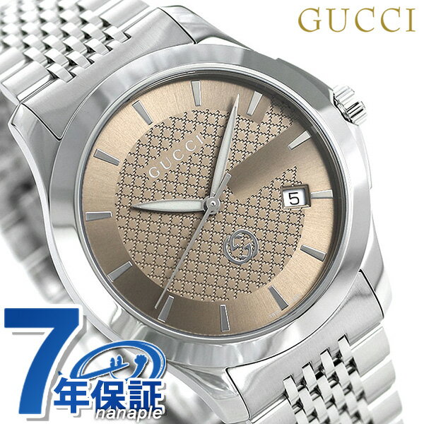 グッチ 腕時計（メンズ） 【クロス付】 グッチ 時計 Gタイムレス 40mm メンズ 腕時計 ブランド YA1264107 GUCCI ブラウン 記念品 ギフト 父の日 プレゼント 実用的