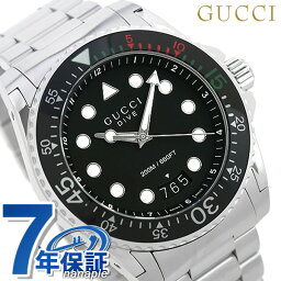 グッチ 腕時計（メンズ） 【クロス付】 グッチ 時計 メンズ GUCCI 腕時計 ブランド ダイヴ 48mm YA136208A ブラック 記念品 プレゼント ギフト