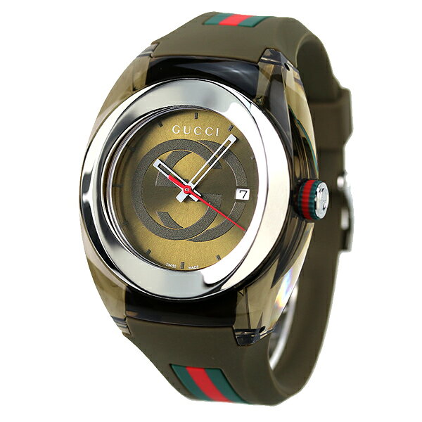 【最安挑戦★超特価】 グッチ 時計 シンク 46mm クオーツ メンズ 腕時計 YA137106 G...