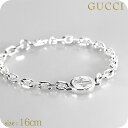 グッチ ブレスレット メンズ ブランド GUCCI インターロッキング チェーン 796351-J8400-8106-16 シルバー アクセサリー 敬老の日ギフト