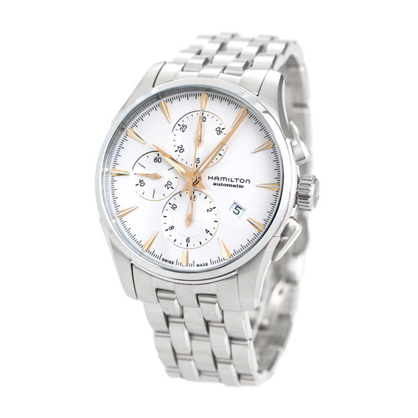 ＼2000円OFF+さらに9倍／ ハミルトン ジャズマスター オート クロノグラフ 43mm 自動巻き メンズ 腕時計 H32586111 HAMILTON 時計 ホワイト ブランド おしゃれ 防水 プレゼント 男性 実用的