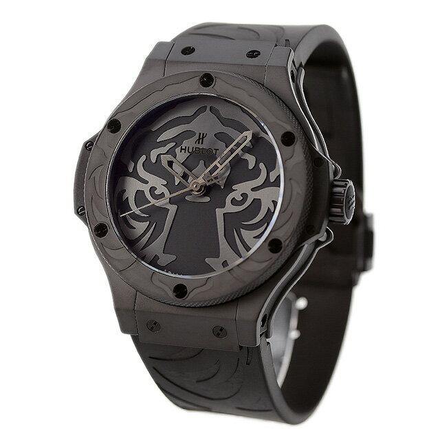 ウブロ ビックバン ブラックジャガー ホワイトタイガー 自動巻き 腕時計 メンズ 限定モデル HUBLOT 316.CI.1410.RX.BJW16 オールブラック 黒 スイス製