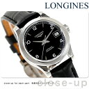 ロンジン レコード 自動巻き 腕時計 ブランド レディース LONGINES L2.320.4.56.2 アナログ ブラック 黒 スイス製 おしゃれ 防水 かわ...
