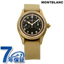 モンブラン 1858 モノプッシャー 自動巻き 腕時計 メンズ クロノグラフ MONTBLANC 125583 アナログ ブラック ベージュ 黒 スイス製 ブラ...