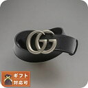 グッチ GUCCI ベルト 406831-DJ20N-1000-90 メンズ ブラック シルバー カーフスキンレザー マーモント ダブルGバックル ベルト