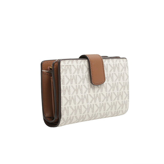 ＼3/7がお得★超ポイントUP／ マイケルコース MICHAEL KORS JET SET TRAVEL BIFLD ZIP COIN WLLET 二つ折り財布 35F8GTVF2B-VANILLA レディース バニラ ウォレット ブランド 高級 おしゃれ プレゼント 実用的