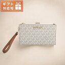 \さらに+4倍★今だけ!!/ マイケルコース MICHAEL KORS JET SET TRAVEL DOUBLE ZIP WRISTLET 二つ折り財布 35F8GTVW0B-VANILLA MK レディース バニラ ウォレット ブランド 高級 おしゃれ プレゼント 実用的