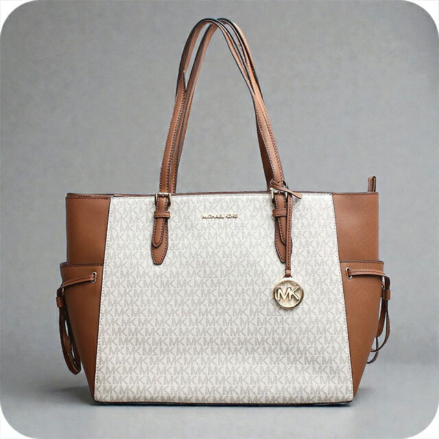 乐天商城 - マイケルコース MICHAEL KORS GILLY LG DRWSTG TRVL TOTE VANILLA トートバッグ 35S1G2GT7B-VANILLA レディース バニラ ブランド 軽量 手提げ 高級 おしゃれ プレゼント 女性 実用的 かわいい