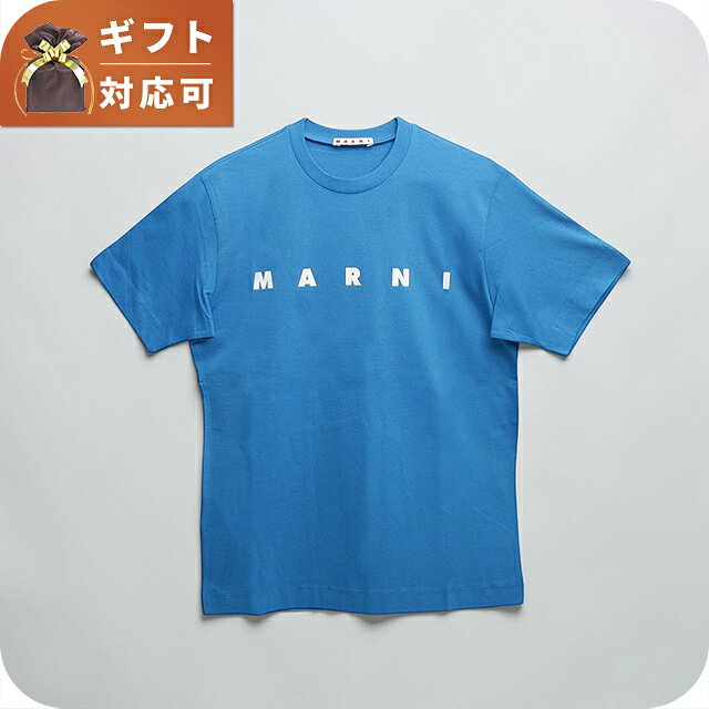 樂天商城 - ＼4/25限定★2000円OFF+さらに14倍／ マルニ MARNI Tシャツ ロゴ コットン クルーネックT マルニキッズ MT135U-M002MV-M00RF-0M859-14Y レディース ブルー Tシャツ ブランド