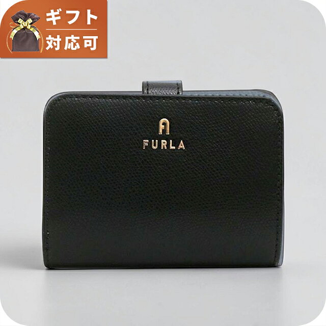 ＼10/7はラッキーDAY★ななぷれ感謝祭／ フルラ FURLA CAMELIA S COMPACT WALLETS 二つ折り財布 二折財布 wp00315-are000-o6000 レディース ブラック ブランド ウォレット 高級 おしゃれ プレゼント 実用的 nanaple-10161155 腕時計のななぷれ パッケージ画像