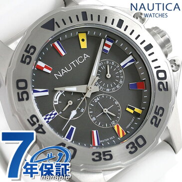 ノーティカ NAUTICA メンズ 腕時計 100m防水 カレンダー 旗 44mm NAPMIA002 マイアミ 時計