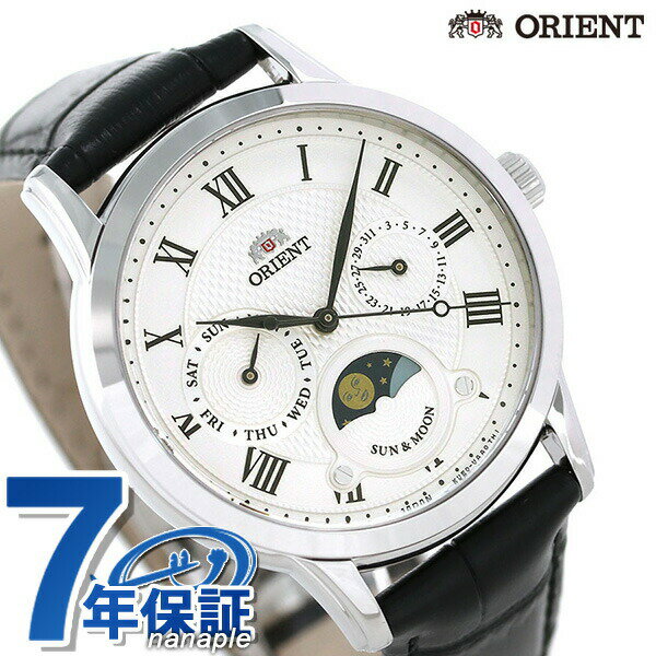 楽天腕時計のななぷれオリエント クラシック サン＆ムーン 35mm 革ベルト RN-KA0003S ORIENT レディース 腕時計 プレゼント ギフト