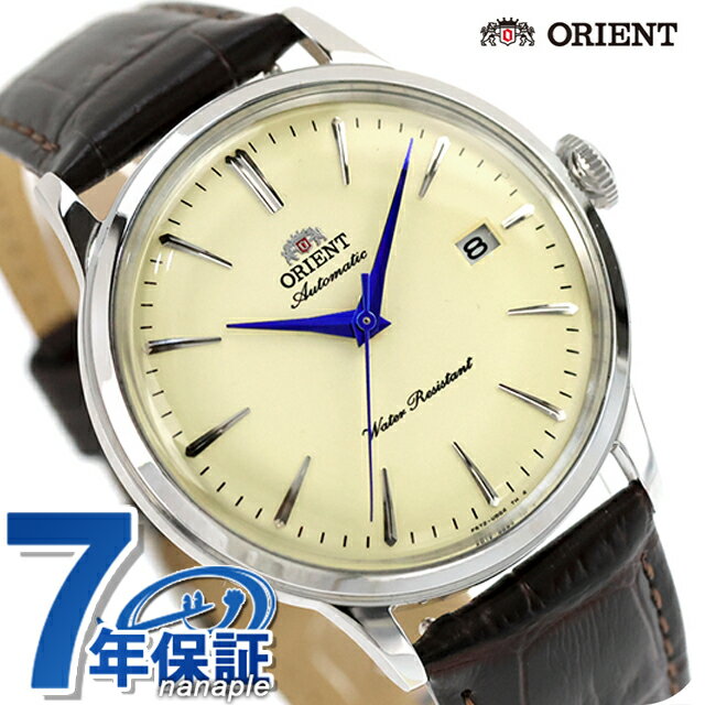 オリエント Classic Orient Bambino 自動巻き 腕時計 ブランド メンズ ORIENT CLASSIC RN-AC0033Y アナログ アイボリー ダークブラウン 白 おしゃれ 防水 プレゼント 男性 実用的